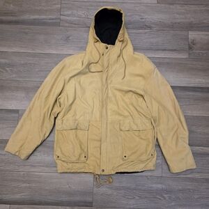 Vtg STRUCTURE 90s Authentic Outerwear 100% Genuine Leather Bomber Jacket